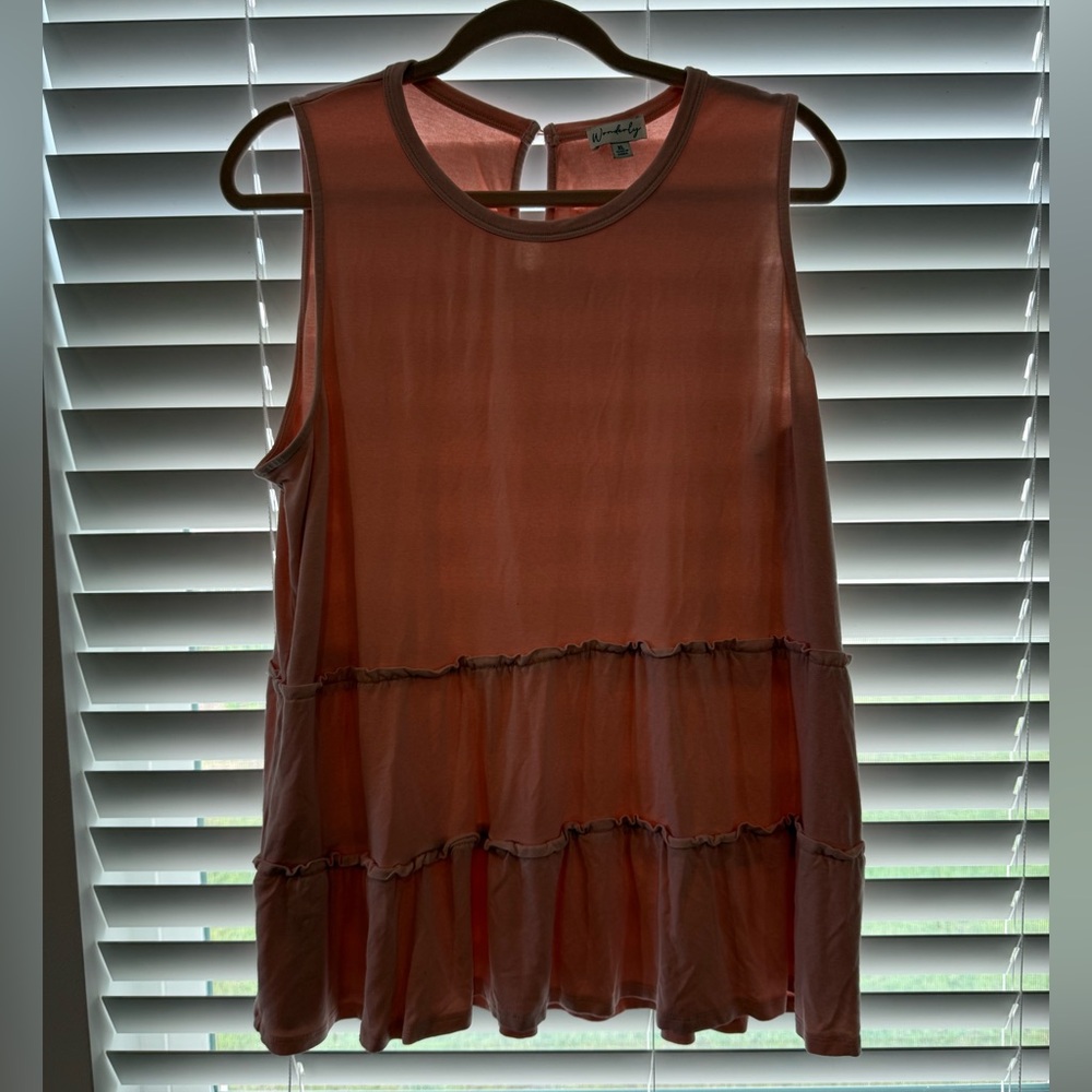 Wonderly Coral Sleeveless Top